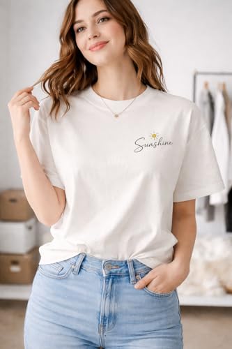 Image of Women's Cotton T-Shirt | Over Sized Fit Half Sleeve | 100% Cotton Women T Shirt