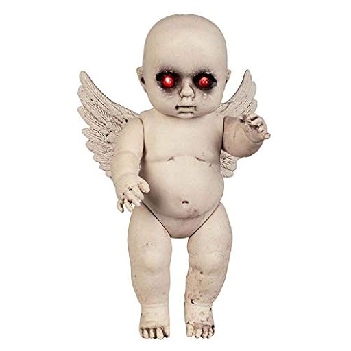 Boland 72266 - Muñeca de ángel diabólico, tamaño 30 cm, de plástico, muñeca de terror con ojos luminosos, ángel de bebé de fuego, diablo, decoración para carnaval, Halloween, fiesta temática y de | Ya disponible en tu tienda friki favorita! En mundofriki.es!