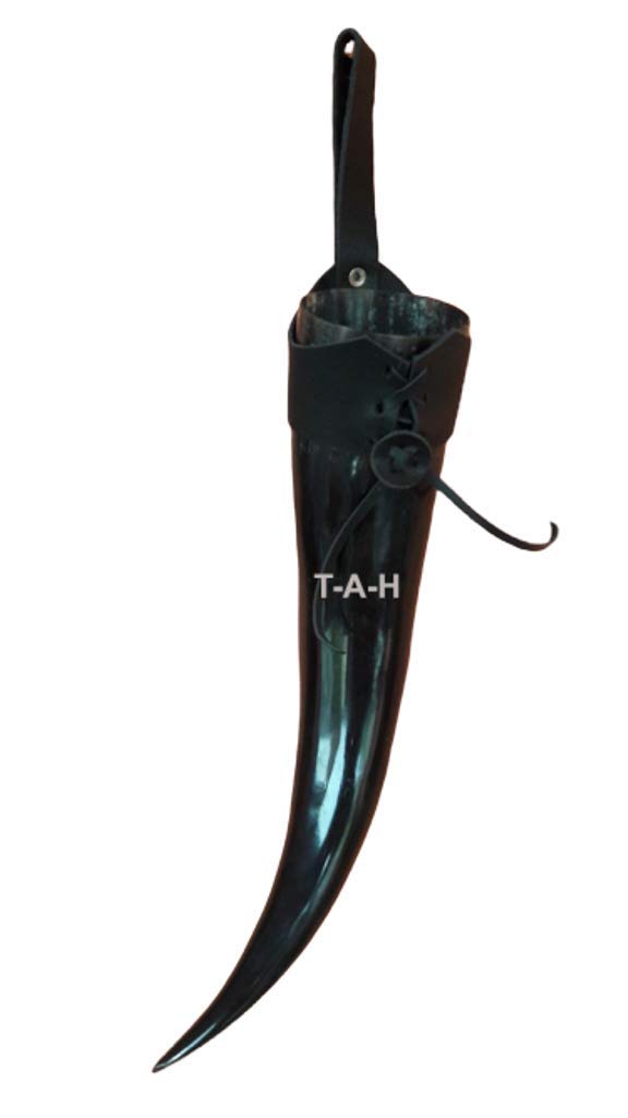 Sponsored Ad – THE ANTIQUE HOUSE Vintage Drinking Horn Mug with Leather Holder Viking Style for Beer Wine Mead Etc