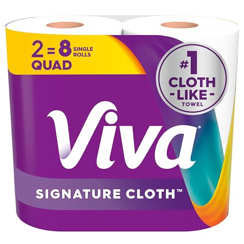 Image of Viva Signature Cloth Paper Towels, Choose-A-Sheet Size, 2 Quad Rolls, 172 Sheets per Roll (Packaging May Vary)