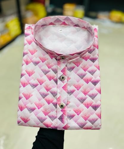 Image of FOXDX Men's Traditional Cotton Floral Printed Only Kurta