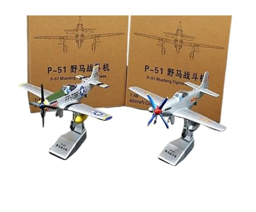 Avión P51 Mustang miniatura escala 1:48 de aleación militar 7