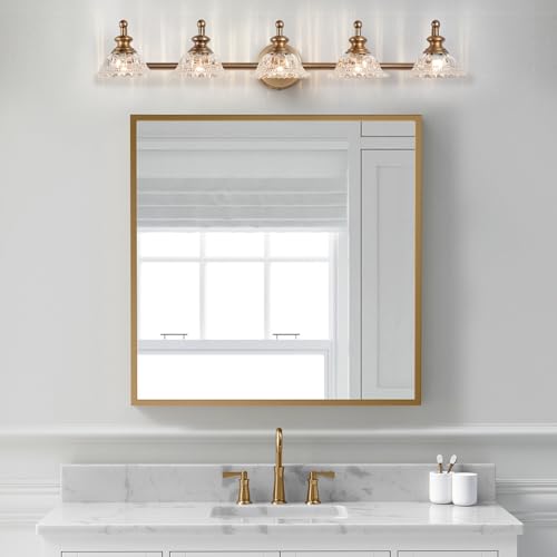 Image of XIEDUN 37.4 inch Bathroom Light Fixtures 5 Lights Vanity Lighting Fixtures (Exclude G9 Bulb) Vanity Lights for Bathroom