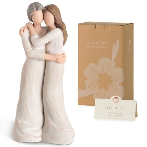 Storieme Sentimental Gifts for Mom from Daughter: Mother Daughter Hugging Resin Figurines Sculpture...