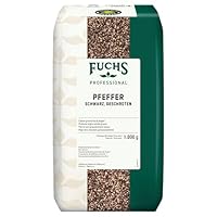 Fuchs Professional – Pepe nero macinato grossolanamente | Qualità professionale per professionisti Ho.re.ca | 1 kg in sacchetto riciclabile