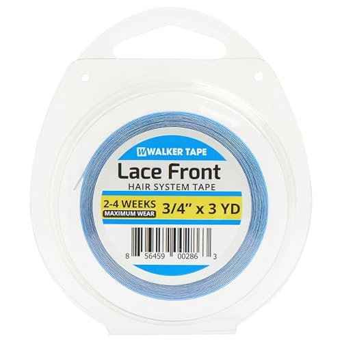 Image of Walker Tape Lace Front Support Tape Roll 3 /4 inch x 3 Yards, Double Sided Wig Tape for Lace Systems, Toupees, and Tape in Hair Extensions Human Hair, Hypoallergenic Dull-Finish Hairpiece for 2-3 Week Wear