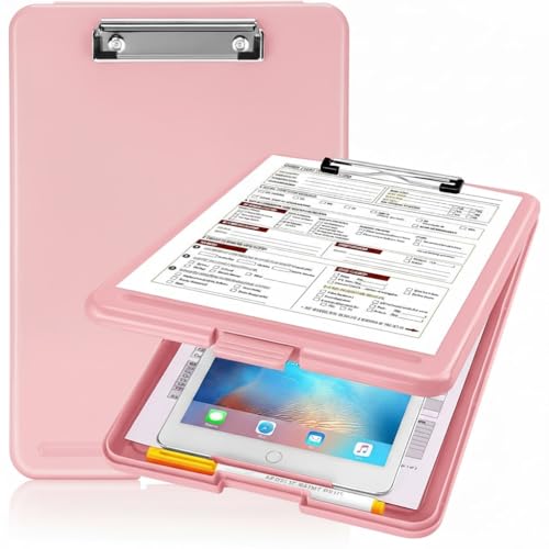 Image of oddpod Praise A4 Clip Pad /Clipboard with Storage Case for Paper and Document Storage 83002 (Light Pink)