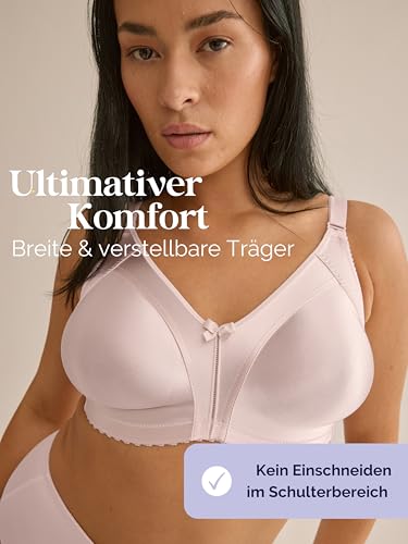 Naturana® Minimizer BH ohne Bügel [Cup B-G] I Maximaler Halt Dank durchdachter Schnittführung & Breiten Trägern I BH Minimizer für eine optisch kleinere Cupgröße 80 Blush B 2