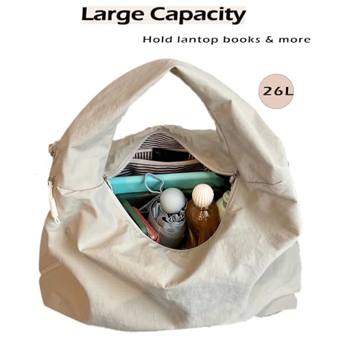Bolso tote nylon slouchy para mujer miniatura 5