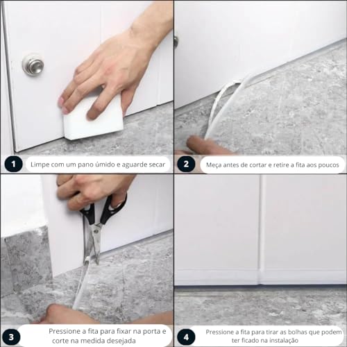 Veda Porta Adesivo em Silicone Transparente - 2,5CM x 5 Metros