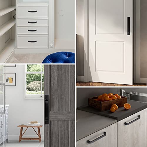 Yitexin 2 Pack Barn Door Handles, 5.79" Sliding Barn Door Pull Handle, Cabinet Door Handle With Screws, Heavy Duty Pull Push Door Plate Handle For Wardrobe Drawer Closet (2 Pack) #TOP6