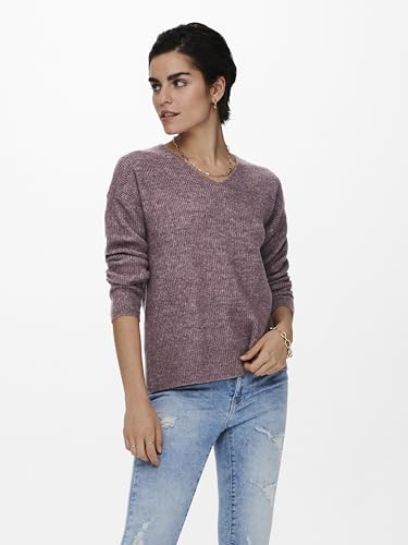 ONLY Damen ONLCAMILLA V-Neck Strickpullover 2-Pack, Rose Brown Melange/Birch Melange, XXXL – Ansicht 3