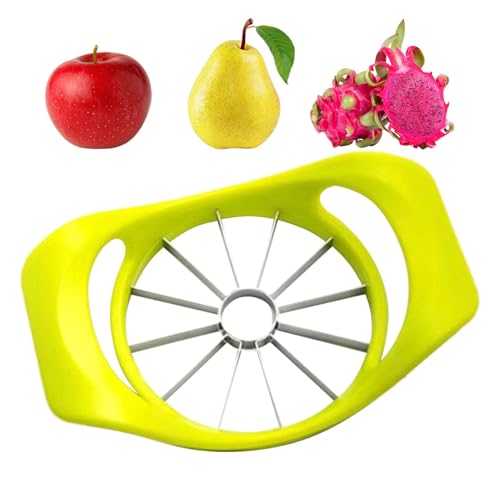 Affettatrice Frutta In Acciaio Inox - Affettatrice Frutta Divisore | Taglierina Frutta Manuale Da Cucina | Frutta Taglierina Con Manico Ergonomico Per Tagliare Frutta Del Drago, Arancio, Ananas