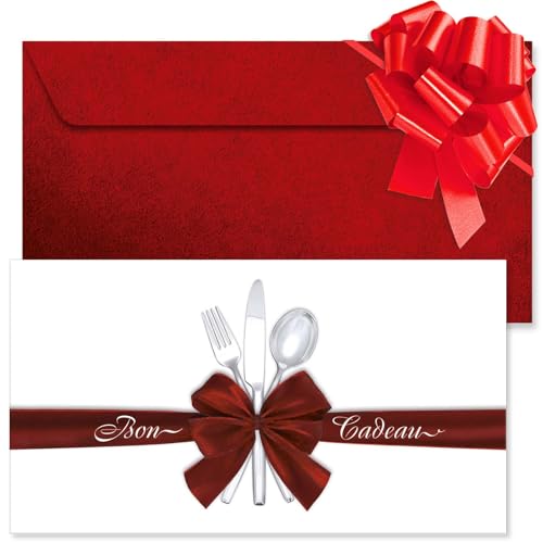 100 bons cadeaux à remplir POS BON avec enveloppes pour restaurants