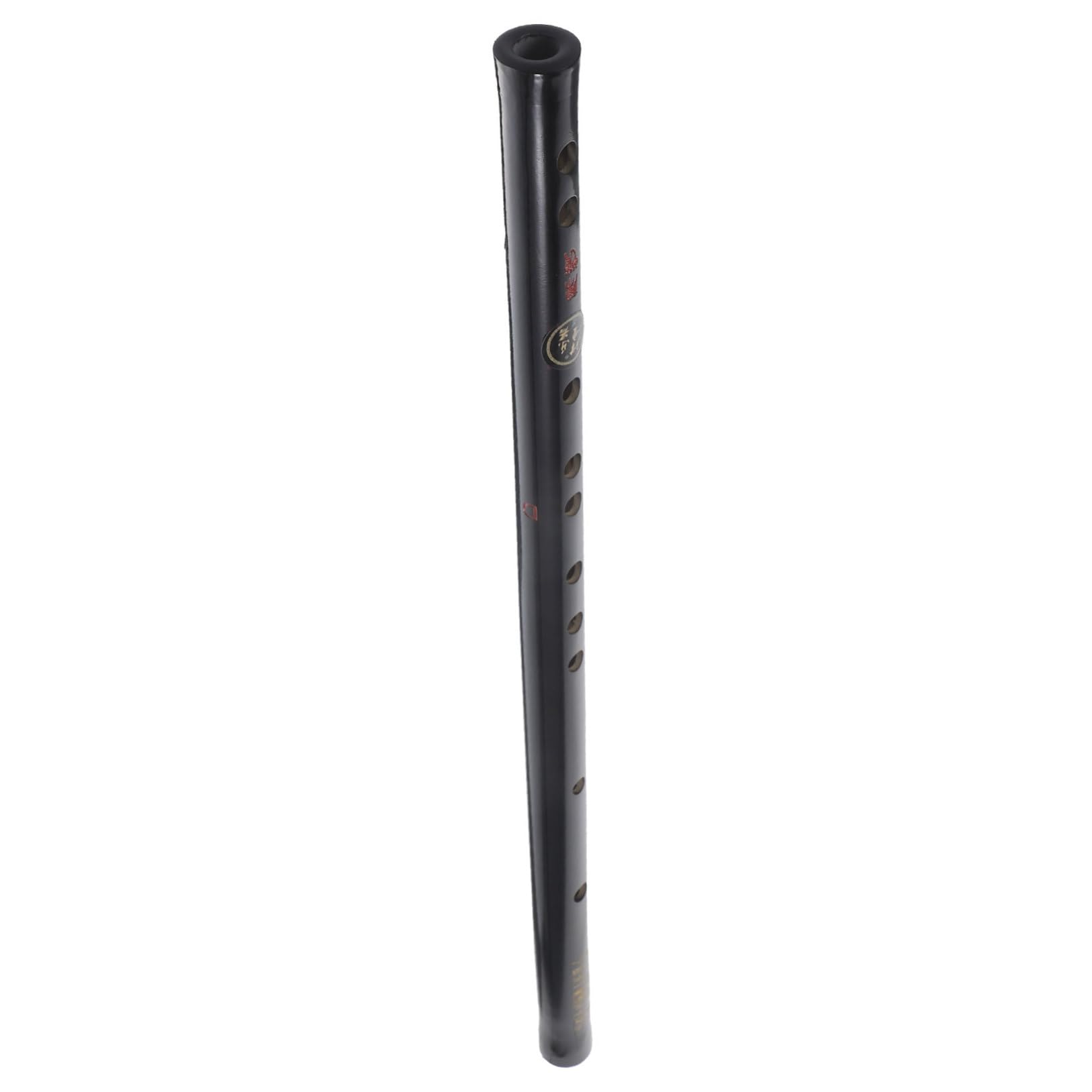 VICASKY Flûte Traditionnelle en Bambou Noire pour Débutants, Portable et Confortable, Ornée de Caractères Chinois Gravés Délicats Pompons, pour L'apprentissage Musical