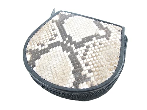 Genuine Python Snake Skin Leather Zip Around Coins Purse Wallet Pouches