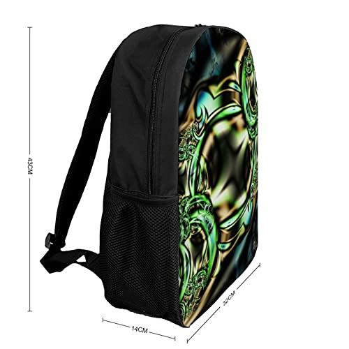 Sac à dos imprimé en 3D abstrait grand format 17 pouces style décontracté