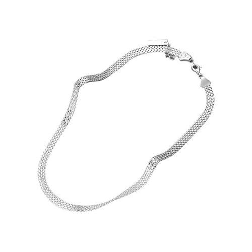 Wenseny Silver Necklace for Women Minimalist Sterling Silver Chain Handmade