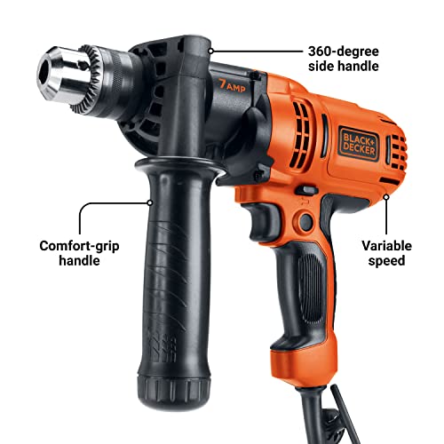 Black+Decker DR560 7.0 Amp 1/2 Inch Electric Drill/Driver Kit  thumb #2