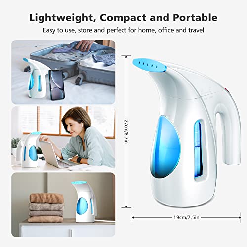 Hilife Steamer For Clothes, Portable Handheld Design, Strong Penetrating Steam Removes Wrinkles, 240Ml Big Capacity Suitable For Home, Office, Travel (Maya Blue) #TOP1