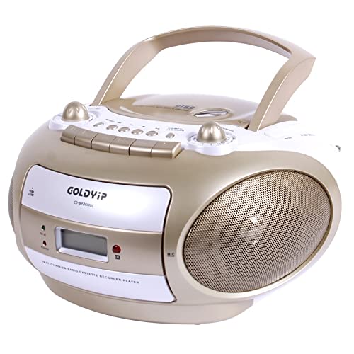 Portable Boombox CD Player with Remote Control AM/FM Radio USB MP3 Playback 3.5mm AUX Input Headphone Jack LED Display (Color : 