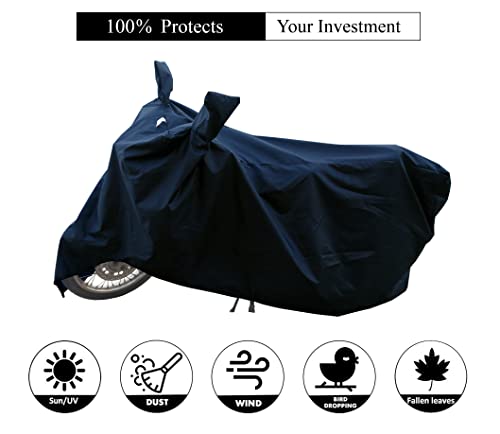 Image of All Season Protection Bike Cover for New TVS Jupiter 110 Bike Cover with Water-Resistant and Dust Proof Premium 190T Fabric Entire Navy
