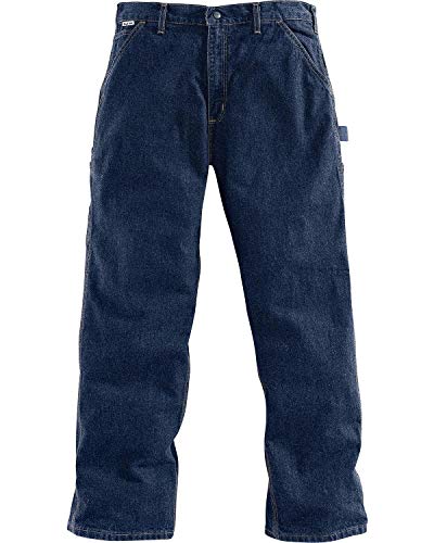Carhartt Men's Big-Tall Flame Resistant Signature Denim Dungaree4