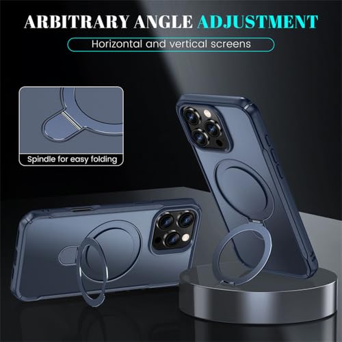 Capa para celular com carregamento sem fio, dobrável e com suporte magnético para iPhone 15, 16, 17 Pro Max, 16E, 14, 13