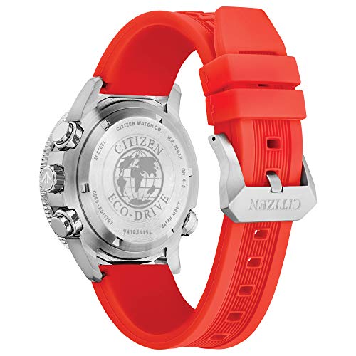 Citizen Men's Promaster Sailhawk Eco-Drive Watch, Yacht Racing Timer, Chronograph, Polyurethane Strap, Dual-Time, Analog/ Digital Times, Luminous Hands And Markers, Orange #TOP2