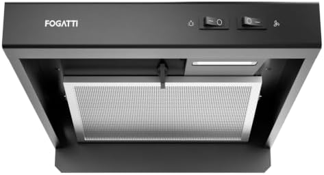 FOGATTI RV Range Hood Vent 13In Ducted 12V DC, 96CFM High Volume, LED Light