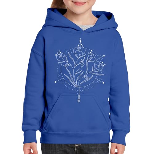 Sweat capuche enfant anthophile de qualité premium avec motif fleur