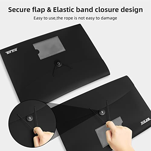 Accordian File Organizer 7 Pocket Expanding File Folder With Labels, Plastic Expandable File Folder For Documents Letter Size A4 Papers - Black #TOP4