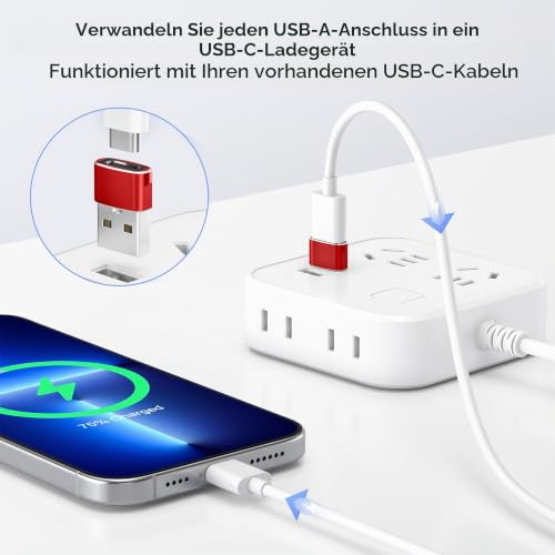 Basesailor USB auf USB C Adapter 3 Stück,USBC Buchse auf USB A Stecker – Ansicht 2