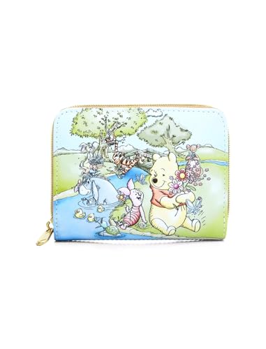 Loungefly Disney Winnie The Pooh Spring Scene Mini Zipper Wallet BROWN LIGHT BROWN NONE