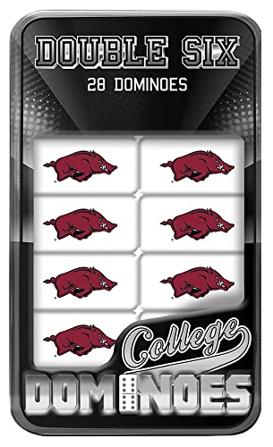 MasterPieces Juego de Dominó Arkansas Razorbacks 28 Piezas