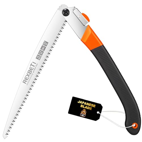 REXBETI Folding Saw 14" Blade, SK-5 Steel, Pruning & Camping