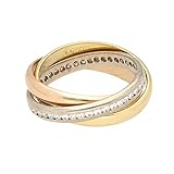 Anillo de alta calidad para mujer, el regalo ideal para una mujer. Hecho de oro rosa de 18 quilates y tamaño del anillo J 1/2