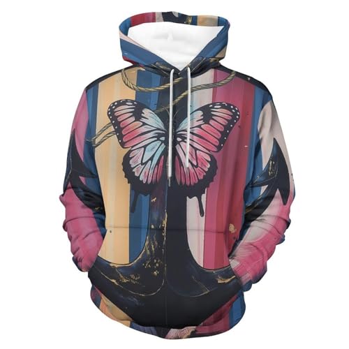 Sweatshirt Papillons Marins : le sweat à capuche doux contre la fraîcheur en taille S