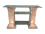 beleuchtet links und rechts Antikes Wohndesign TV Rack Regal Fernsehschrank TV Schrank Phonoregal HiFi Rack Bücherregal Regal