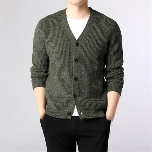 Men Cardigan Thick Slim Fit Jumpers Warm Winter Korean Style Casual Male Fashion Sweater4