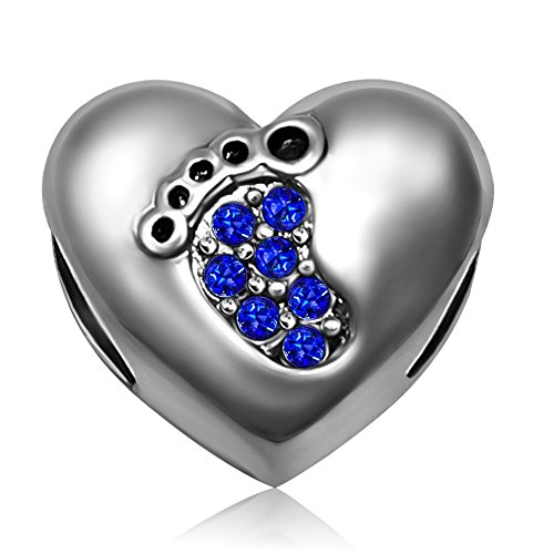 Image of JMQJewelry Feet Jan-December Womens Charms Fits Pandora Charms Bracelets