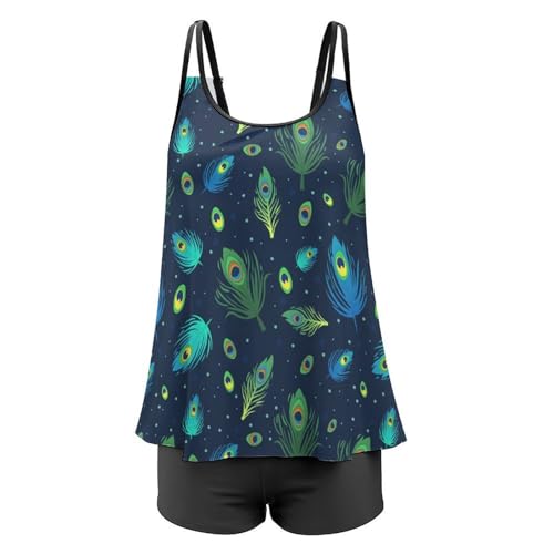 Maillot de bain tankini anti-frottement avec short de garçon pour femme - 4