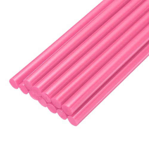 uxcell Mini Hot Glue Sticks for Glue Gun 7mm x 200mm Pink 12pcs