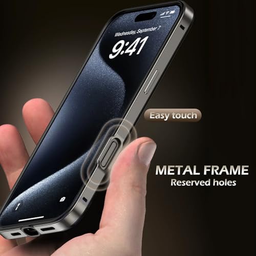 Funda para iPhone 16 Pro Max marco de metal ultrafina 4