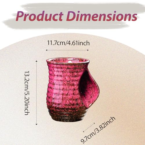 Taza cerámica gran capacidad 500ml color rojo miniatura 2