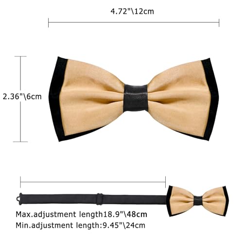 Image of LJBFNN Bow Ties for Men Pre Tied Mens Bow Tie, Adjustable Bowties Men Black and White Bow Tie for Wedding /Party /Casual