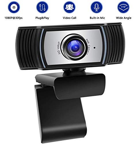 1080P Full HD Webcam, Built-in Noise Reduction Microphone Stream Webcam for Video Conferencing