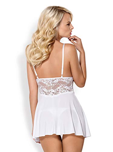 Babydoll Setje Met Kant - Wit - Image 3