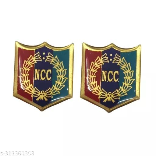 QF Quality Fab LET'S FASHION TALK NCC Uniforms Badges Combo Pack Of 2 (Multicolor)