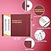 HAUTOCO Hardcover Accounting Ledger Book for Small Business Bookkeeping Horizontal Money Expense Tracker Notebook with 2 Storage Pouch, Personal Columnar Log Journal 10.78 x 8'', Cherry Red